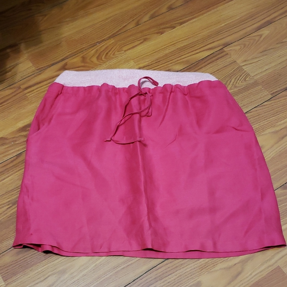 Anthropologie Daughter Of The Liberation Stylish Pink Mini Skirt with Drawstring
